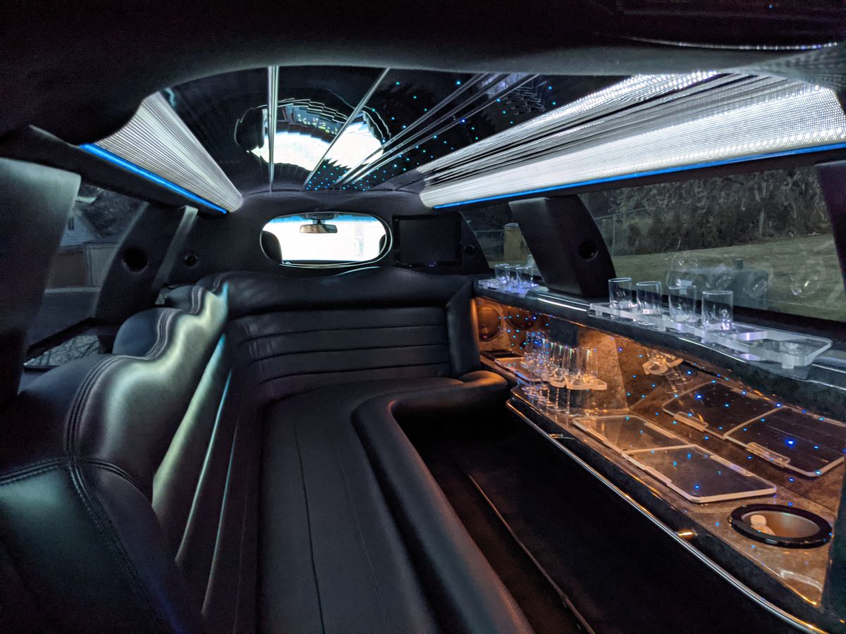 SK Limo mini party bus interior