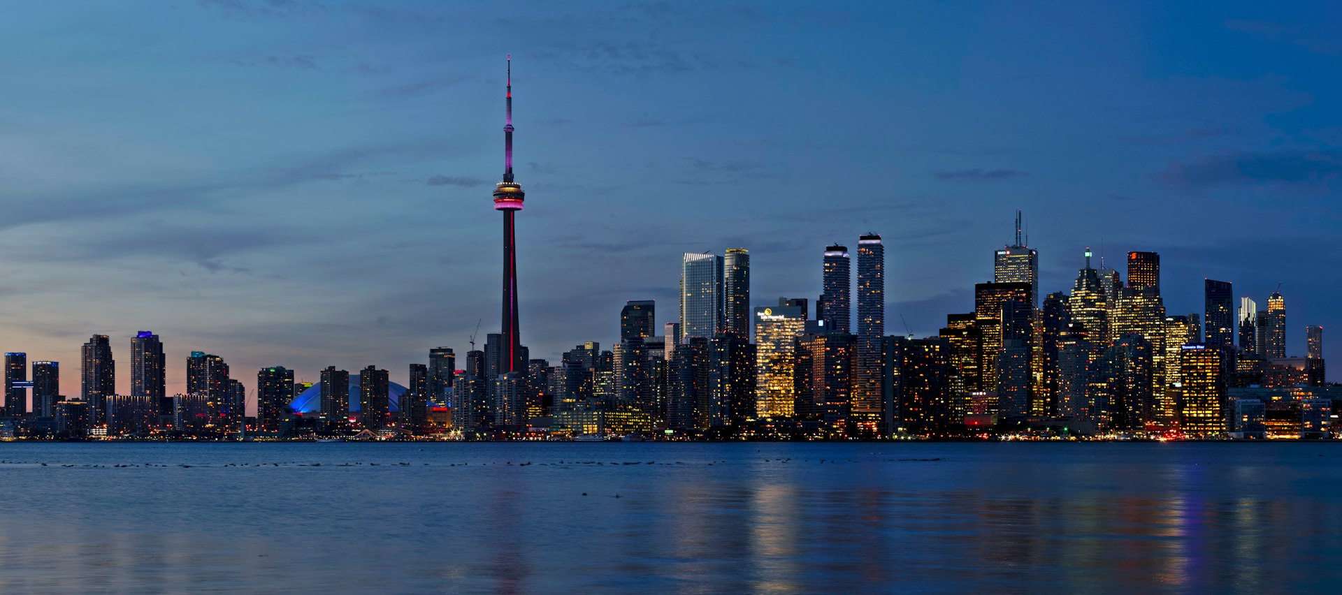 Toronto skyline at night